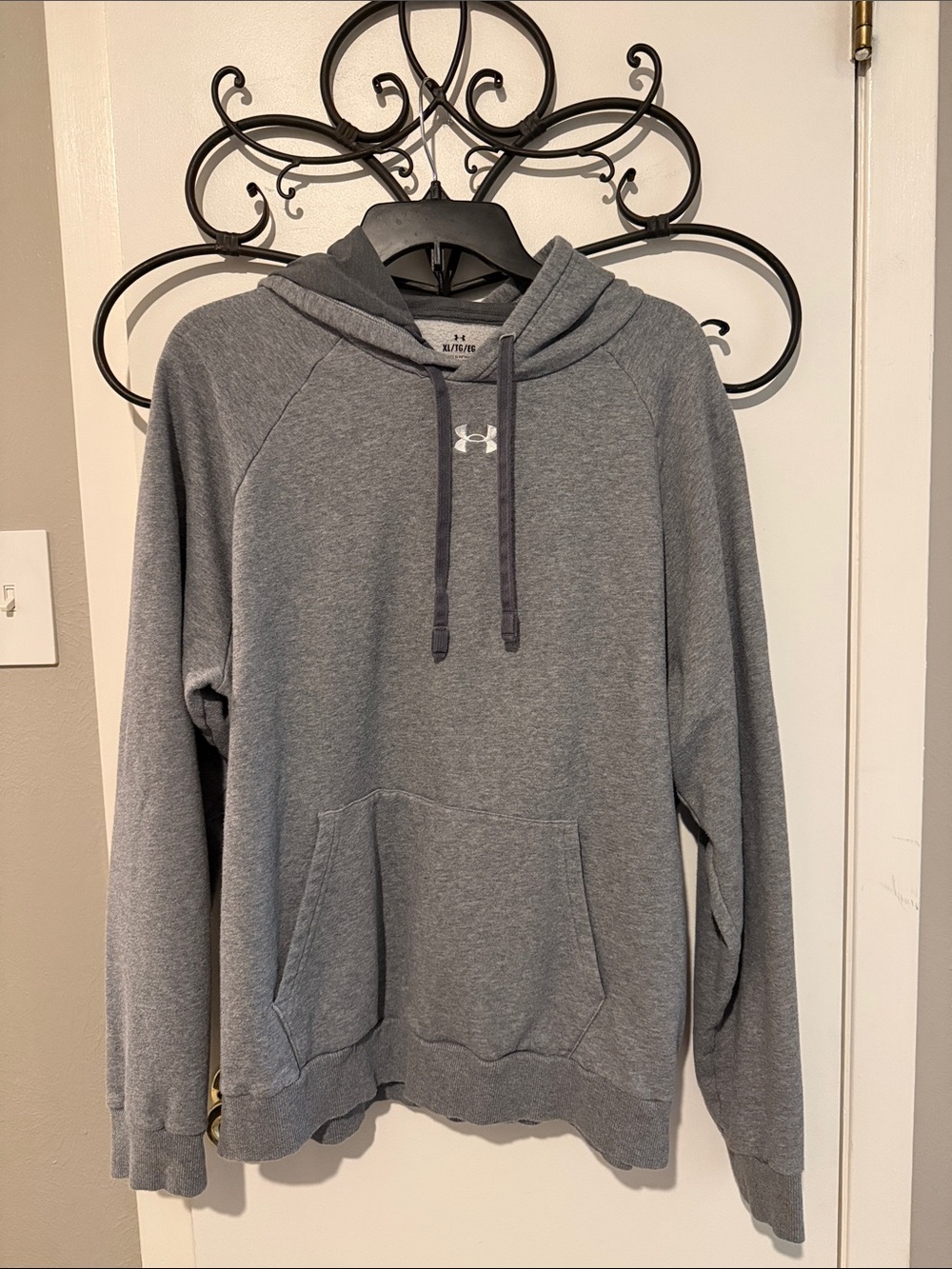 Under Armour Men's Charcoal Gray Zip-Up Hoodie Sweater